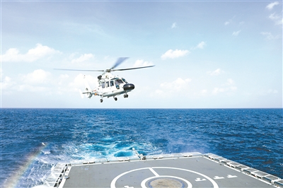 海军第40批护航编队组织舰载直升机训练(海军第20批护航编队)