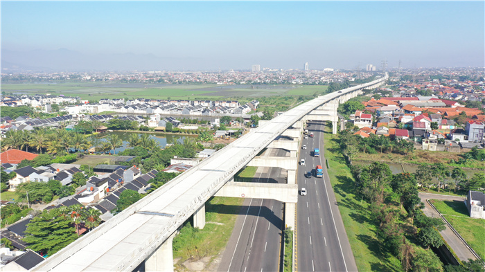 印尼雅万高铁4号梁场大里程桥面附属工程施工全部完成