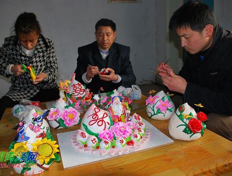 菏泽艺人面塑胶东花饽饽