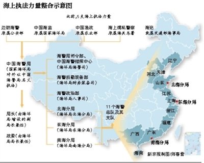 中国海警局正式挂牌 设南海北海东海3个分局