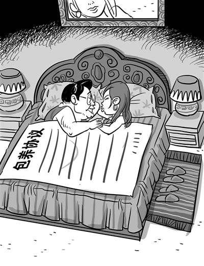 工人日报:包养协议(漫画)