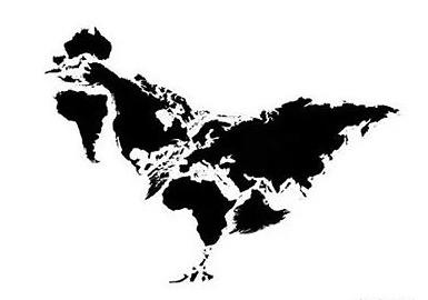 据韩国《亚洲经济》报道,最近,"雄鸡形状的世界地图"引起了韩国网友