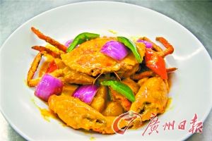 咖喱土豆焗肉蟹