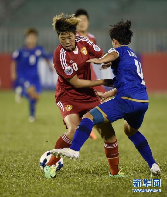 女足亚洲杯:杨丽大四喜 中国7-0大胜泰国(组图