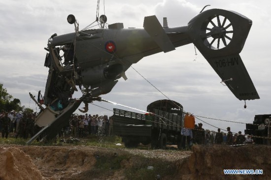 CAMBODIA-PHNOM PENH-MILITARY HELICOPTER-CRASH