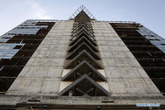 Exterior view of the Confinanzas Tower is seen in this picture taken in Caracas, Venezuela, on July 22, 2014.