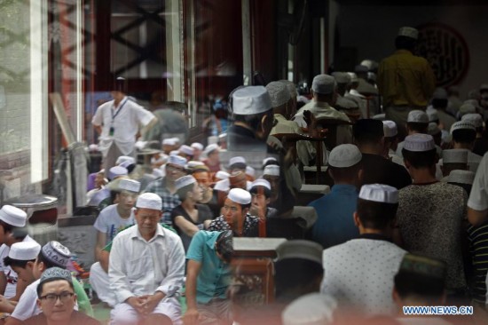 Muslims in Beijing celebrated Eid al-Fitr on Tuesday, marking the end of the fasting month of Ramadan.