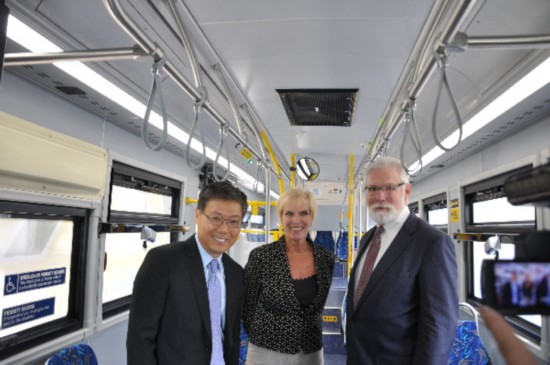 BYD's zero-emission bus demonstrates a green ride