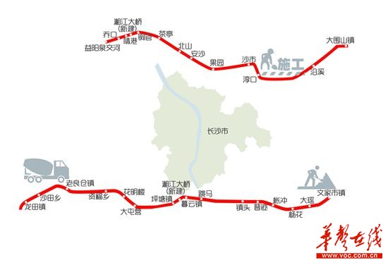 长沙市拟建南、北横线公路主动脉 总长达436公