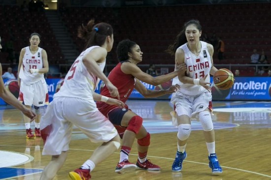 篮球--女篮世锦赛:中国队不敌美国队