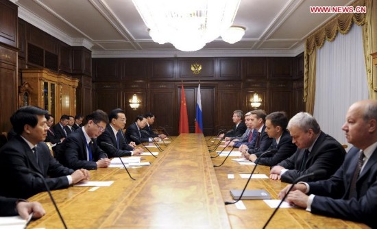 RUSSIA-CHINESE PREMIER-MEETING