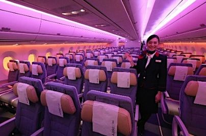 日本航空展示首次引进的空客A350型客机--日本频道--人民网