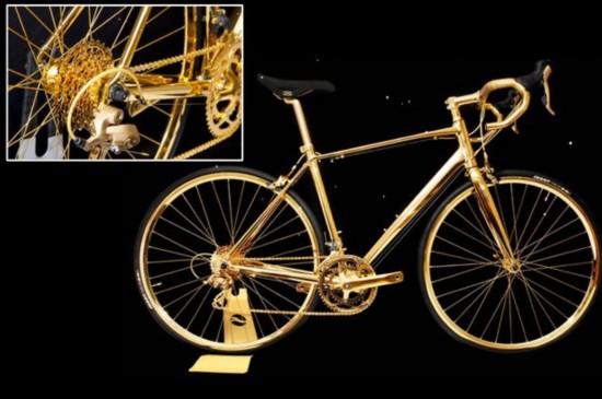 自行车周身镀24K黄金售价达242万元 车速不敌