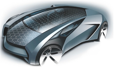太阳能薄膜光伏概念汽车