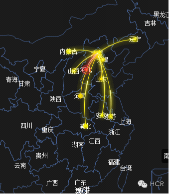 hcr大数据: 2015全国春运迁徙图