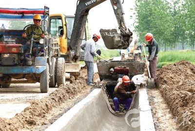 盐城大丰新丰镇修建灌溉工程 保障农业用水