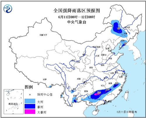 等局地有大暴雨 华北东北强对流天气减弱