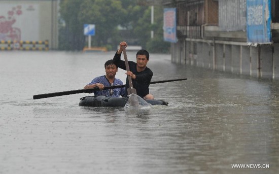 Heavy rainstorms have affected about 65,000 people in the city, causing damages worth over 410 million yuan (about 66 million U.S. dollars). 