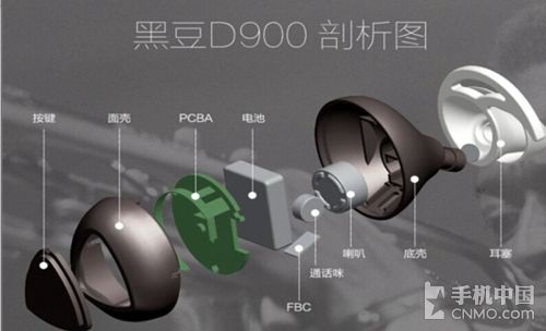 D900黑豆全无线运动蓝牙耳机京东首发