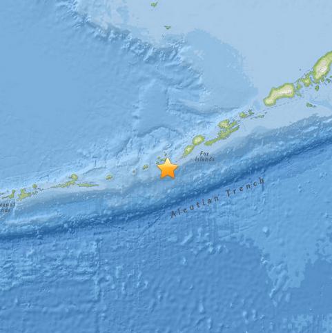美国阿拉斯加海域发生6.9级地震 暂无海啸预警