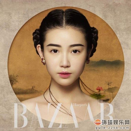 明星工笔风格写真 孙俪AngelaBaby素雅美丽(图