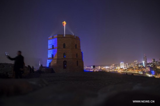 LITHUANIA-VILNIUS-GEDIMINAS TOWER-UN DAY