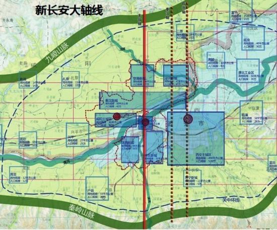 西咸新区公布"新长安大轴线"规划