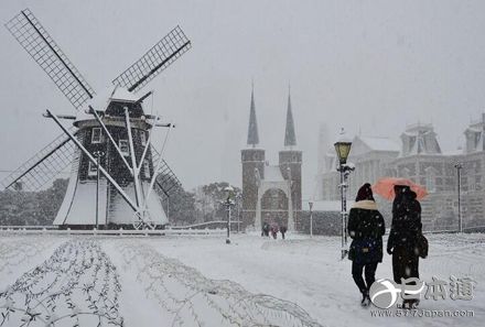 日本九州各地温度降至零下 长崎县积雪17厘米