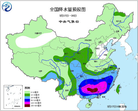 南方开启连阴雨模式 10天经历3轮强降雨 