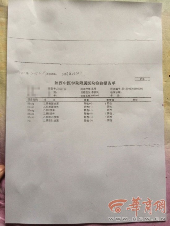 市民腿疼查出乙肝 花1.2万治疗后院方称弄错了(高清组图)