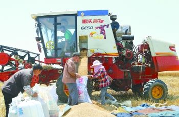 盐城加大推进机收力度 确保夏粮颗粒归仓