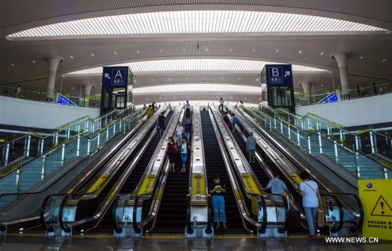 The station, which is the railway junction with the largest scale and the most advanced facilities in Xinjiang, was put into use on Friday.