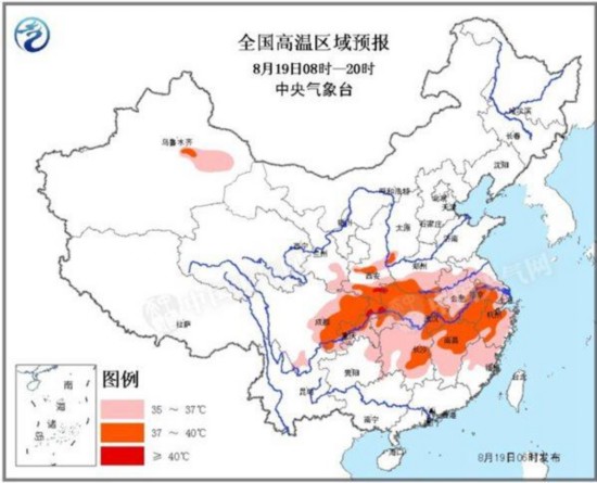 长江中下游高温持续 8月下旬起略有缓解