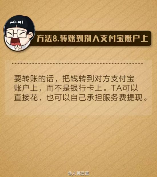 支付宝提现:每1000元将收1元服务费(附8招省钱