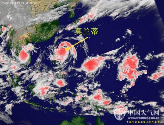 台风莫兰蒂已靠近福建漳浦 最新实时卫星云图