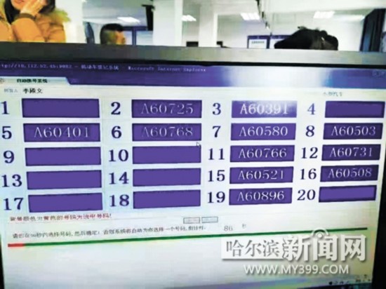 哈尔滨市一批全数字号段车牌号投入机选池