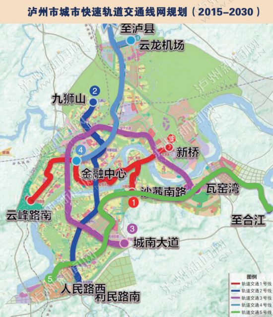 泸州5条城市轻轨线路敲定 看看过你家门口吗?