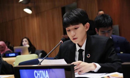 tfboys王源联合国飙英语