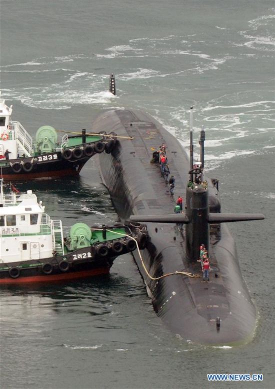 SOUTH KOREA-BUSAN-US-NUKE-POWERED SUBMARINE-ARRIVAL