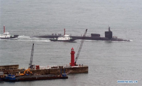 SOUTH KOREA-BUSAN-US-NUKE-POWERED SUBMARINE-ARRIVAL