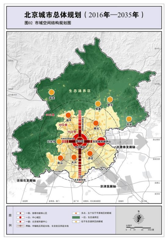 北京新总规发布 核心区"两减一增一控"