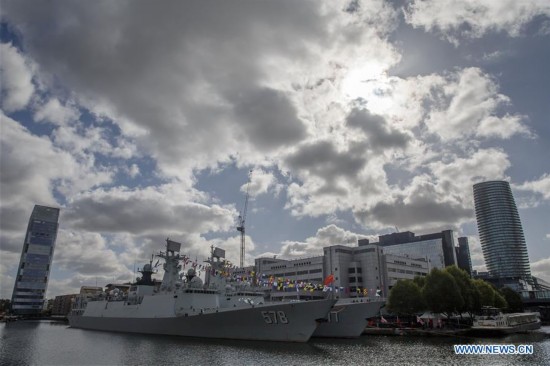 BRITAIN-LONDON-CHINESE ESCORT NAVAL FLEET