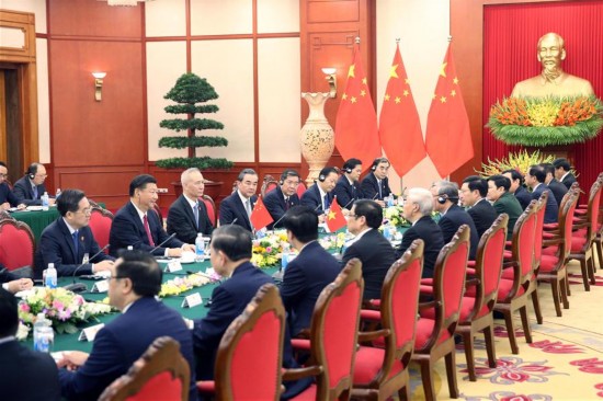 VIETNAM-HANOI-CHINA-XI JINPING-NGUYEN PHU TRONG-TALKS