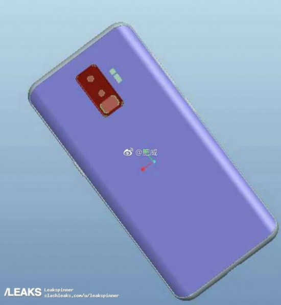 疑似三星Galaxy S9设计图曝光:垂直双摄指纹后