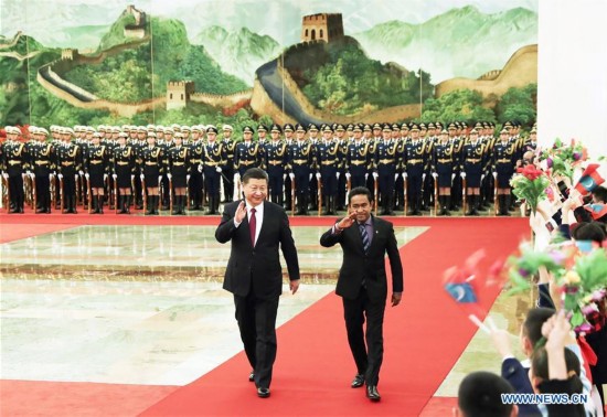 CHINA-BEIJING-XI JINPING-MALDIVES PRESIDENT-TALKS (CN)