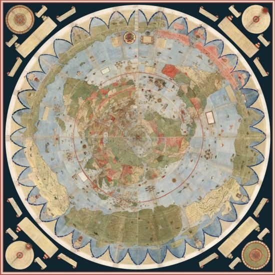 430年前世界地图面世 由60片完整拼接而成