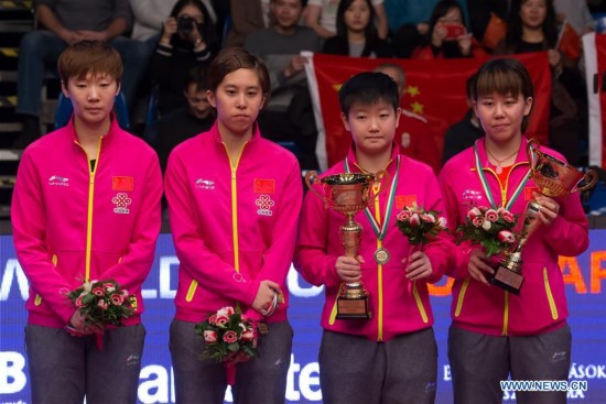 (SP)HUNGARY-BUDAPEST-ITTF WORLD TOUR-HUNGARIAN OPEN-WOMEN'S DOUBLES