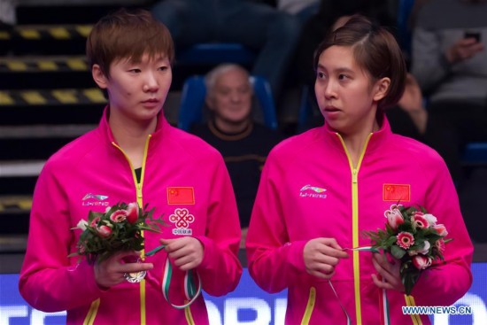 (SP)HUNGARY-BUDAPEST-ITTF WORLD TOUR-HUNGARIAN OPEN-WOMEN'S DOUBLES