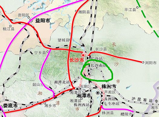 湖南频道 交通      沪昆高铁原规划不在长沙南站停靠,需另设站点