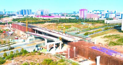 南京机场二通道雨花段开始架桥 缓解卡子门立交拥堵问题